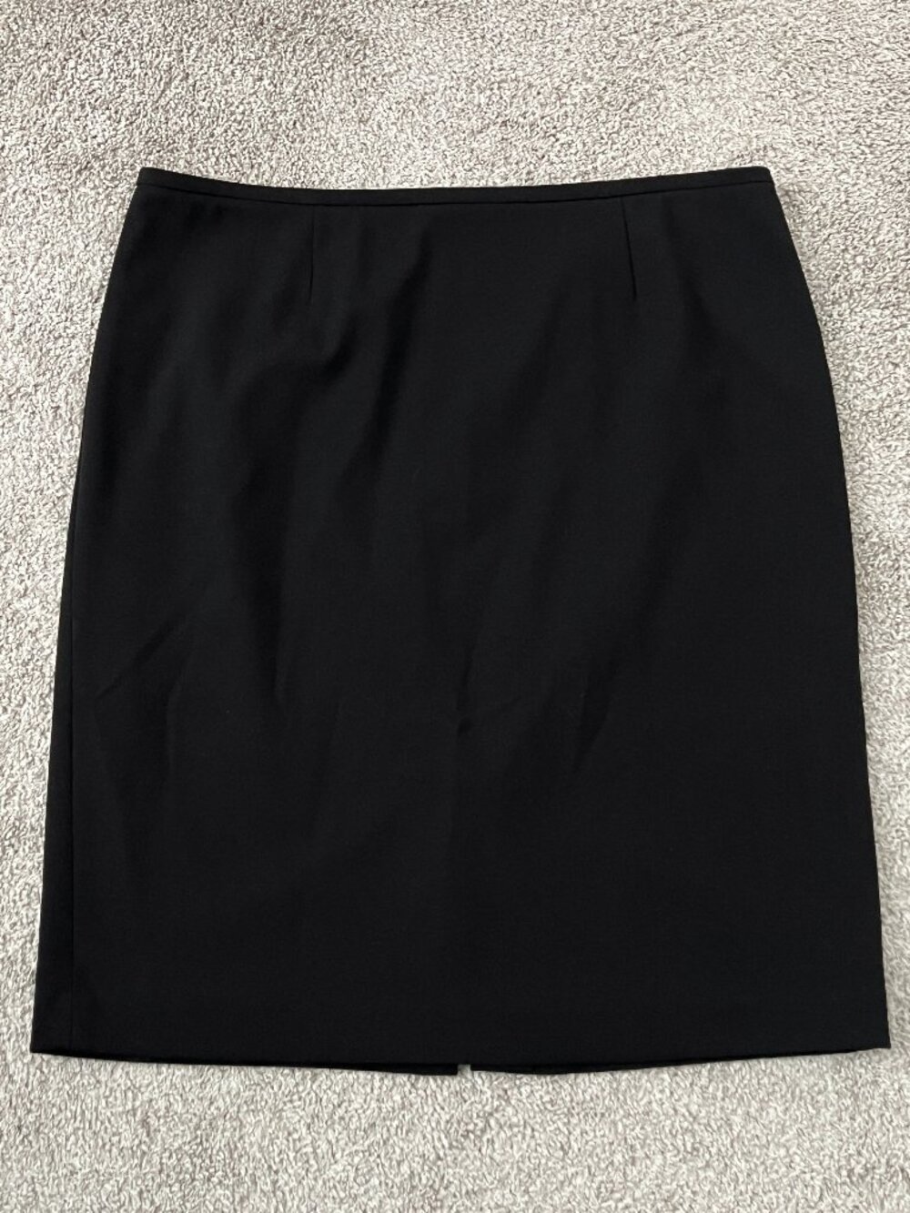 Calvin Klein Black Pencil Skirt Career Office Stretch Lined Size 16 Classic